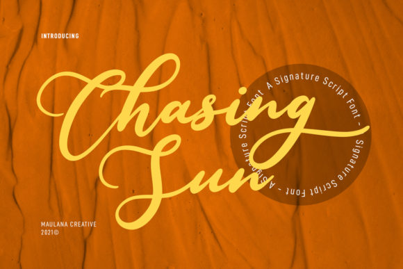 Chasing Sun Font for Creative Design