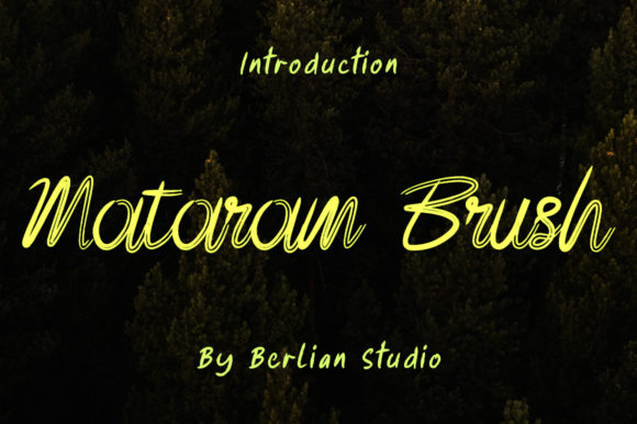 Mataram Brush Font for Business Branding