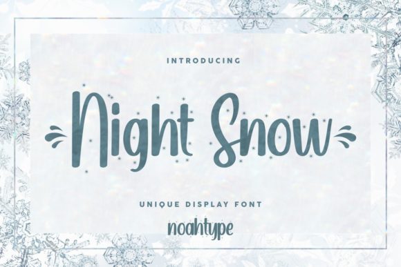 Night Snow Font for Creative Branding