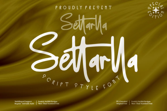 Settarlla: A Script Font for Elegant Design