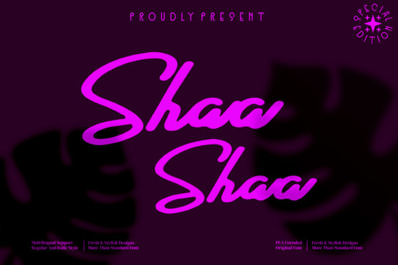 Shaa Shaa: A Font for Business Magic